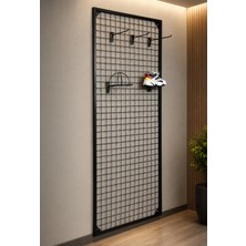 Rafburada Sık Telli Tel Raf - Tel Pano Stand, Duvar Askılığı - 60x120 cm