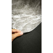 İzen 1,2 mm Mermer Desenli M-10 Şeffaf Pvc Lamineli Kalın Kaymaz Masa Örtüsü