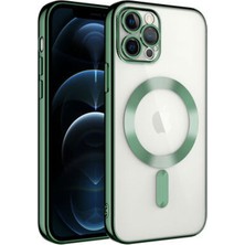 Desingshop iPhone 12 Pro Kılıf, Yeşil Rengi Silikon Koruyucu Kapak, Kablosuz Şarj Özellikli, Darbe Karşıtı