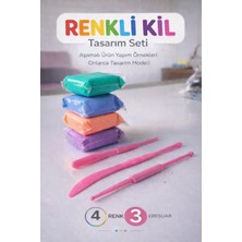 4lü Renkli Kil Hamuru Seti, Zıplayan Kil, Seramik Hamuru Tasarım Seti Oyun Hamuru Ebeşuar