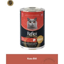 Reflex Plus Gravy Sos İçinde Et Parçacıklı Kuzu Etli Yetişkin Kedi Konserve Maması 400 gr
