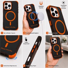 SS Trend Store iPhone 14 Pro Max Uyumlu Magsafe Mıknatıslı Mat Kılıf Kamera Korumalı Darbe Emici Kılıf