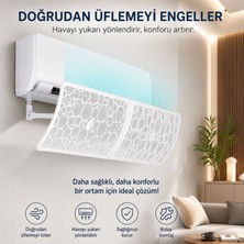 Hpytech  Klima Hava Yönlendirici Filtreli Deflektör | 90 Cm'ye Kadar Uyumlu | Delme Gerektirmeyen Kolay Kurulum