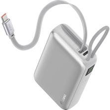ttec ttec ReCharger Pro LCD 10.000mAh PD 35W USB-C Makaralı Kablolu Taşınabilir Hızlı Şarj Aleti / Powerbank 2BB276G