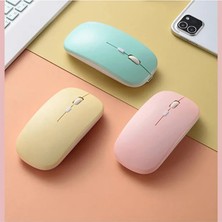 Pukotech Tüm Cihazlarla Uyumlu Şarj Edilebilir Sessiz Mouse Bluetooth + 2.4Hz Wifi Kablosuz Mouse Fare