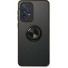 Mey ®  Samsung Galaxy A53 5g Kılıf Montreal Yüzüklü Silikon Kapak - Siyah Najmaddin