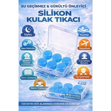 Nurimo Silikon Kulak Tıkacı Seti - 6'lı Özel Kutulu, Su Geçirmez ve Gürültü Önleyici Uyku ve Yüzücü Tıkacı