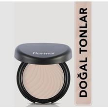 Mybl Flormar Yüksek Pigmentli & Yarı Mat Bitişli Ince Yapılı Compakt Pudra Light Porcelain Opal 96-BEYAZ KUTU-