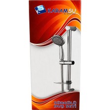Karamsu Sürgülü Duş Seti, El Duşlu ve Ayarlanabilir Askılı Banyo Duş Takımı