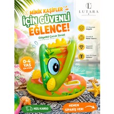 Lutara Gölgelikli Çocuk Simidi 0-4 Yaş Uv Korumalı Şemsiyeli Bebek Deniz ve Havuz Simidi Güvenlik Oturaklı