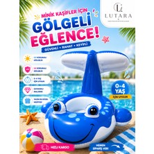 Lutara Gölgelikli Çocuk Simidi 0-4 Yaş Uv Korumalı Şemsiyeli Bebek Deniz ve Havuz Simidi Güvenlik Oturaklı