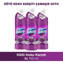 Domestos Dual Action Kötü Koku Karşıtı Çamaşır Suyu 750 ml x3
