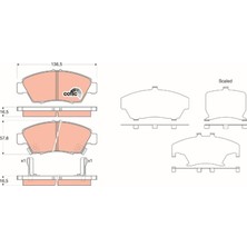 TRW Ön Fren Balata Büyük Tip Honda Cıvıc 1.6l B16A2 Vtec 16V 160HP Ek 96-98 / 1.4l D14 3 Kapı - H/b Es 01-05