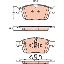 TRW Ön Balata Volvo XC60 D3 2015-17 D4 15-17 T5 2015-2017 T6 2013 > 156