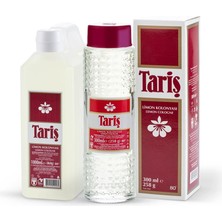 Tariş Limon Kolonyası 1 Lt + 300 ml Cam Şişe 80° Kolonya Seti