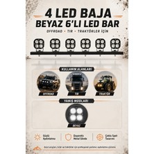 C9 4 LED Baja Beyaz 6'lı LED Bar