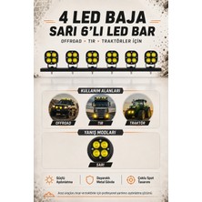 C9 4 LED Baja Sarı 6'lı LED Bar