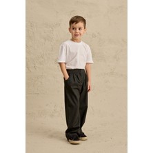 Fahhar Kids Pile Detaylı Pantolon Füme