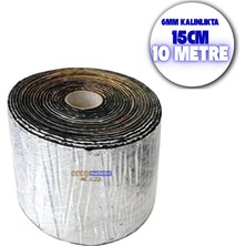 Araç Oto Ses Isı Yalıtım Bandı Folyolu Kauçuk Sünger 15CMX10METRE 6mm Yapışkanlı