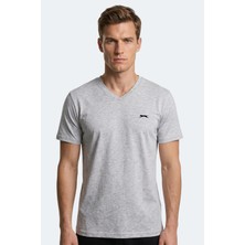 Slazenger Rıvaldo T Erkek  Gri Tişört