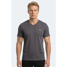 Slazenger Rıvaldo T Erkek  Koyu Gri Tişört