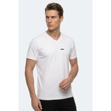 Slazenger Rıvaldo T Erkek  Beyaz Tişört