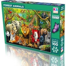Motto Ticaret 31504 Forest Anımals 100 Parça Puzzle
