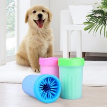 Silikon Jel Fırçalı Kedi Köpek Pati Ayak Yıkama Temizleme Kovası (Küçük) (4887)