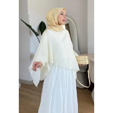 Tesettür Diyarı Rodri Tül Modal Kumaş Asimetrik Kesim Bluz- Sarı