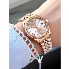 Ferrucci Rose Gold Beyaz Kadran Metal Kordon Kadın Kol Saati