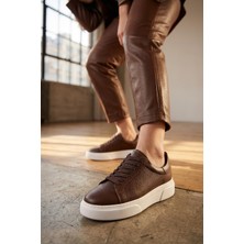 Solmaz Tmmy Kahve Hakiki Deri Sneaker Ayakkabı