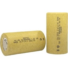 1.2V Ni-Mh Sc 3000 Mah. Kağıtlı Şarjlı Pil 10C (Başsız/flat Head)