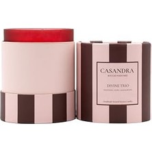 Casandra Divine Trio Soya Mum – Mandalina & Gül & Sandal Ağacı Kokulu Dekoratif Aromaterapi Mum