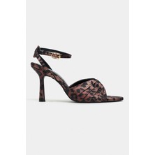 Nişantaşı Shoes Raven Leo Saten Bilek Bağlı Kadın Ince Topuklu Ayakkabı