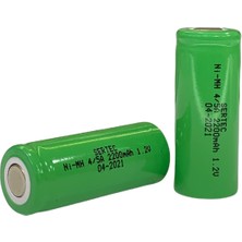 1.2V 2000 Mah - 4/5A - Ni-Mh Şarjlı Pil - (Başsız / Flat Head)