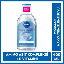 Nivea Canlandırıcı Micellar Makyaj Temizleme Suyu 400ml, Amino Asit, E Vitamini, Nemlendirici, Normal Cilt