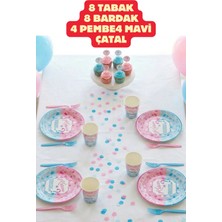 Baloncu Nene Kızmı Erkekmi Yazılı Tabak Baby Shower Parti Cinsiyet Belirleme Cinsiyet Partisi Malzemeleri