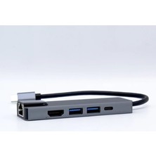USB C 5in1 Çoklayıcı Adaptör – 4K Hdmı, Gigabit Lan, Usb-C Pd, 2× USB 3.0 Portlu Type-C Hub | Laptop, MacBook ve Chromebook ile Uyumlu Bağlantı Genişletici Dönüştürücü | ZR34
