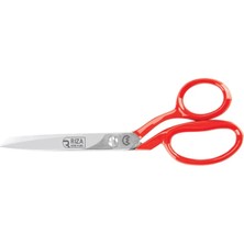 Rıza 3257-7 Tekstil / Yatık Konfeksiyon Makası No: 7 Inç / 17,78 cm - Nikel Kaplama, Kırmızı