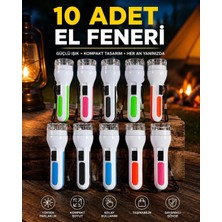 Anahtarlıklı Renkli Işıklı El Feneri Deney Feneri 9 cm 10 Adet