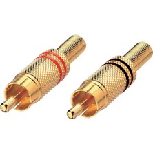 Poke Erkek Tos Fiş Rca Metal Gold 2 Adet PK-5858