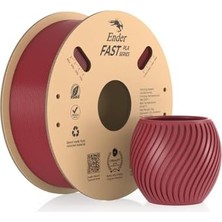 Yake Store Creality Ender Fast Pla Filament 1,75 Mm, 3D Yazıcı Filament 300 Mm/sn'ye Kadar Yüksek Hız, Geri Dönüştürülebilir Karton Makara, Çoğu Fdm 3D Yazıcıya Uygun - 1 kg (2,2 Lb) Kırmızı