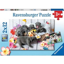 Yake Store , 2X12P Puzzle Yavru Köpekler, Çocuk Puzzle
