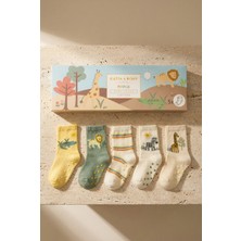 Bony Socks Bebek Hayvan Temalı 5'li Kutulu Soket Çorap