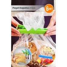 Orvila 6'lı Poşet Kapatıcı Klips Ambalaj ve Torba Kapatma Aparatı Poşet Klipsi