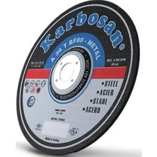 Karbosan 115X3.0X22.23 910910 A 36 T BF80 Düz Metal Ince Kesme Taşı 5'li