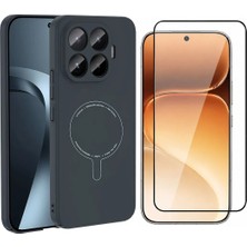 Vendas Xiaomi 17T Pro Kılıf M-Safe Şarj Özellikli Kamera Korumalı Zore Elio Sert PC Kapak + Cam Ekran Koruyucu