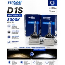 Duolight D1S Xenon Far Ampulü 8000K Beyaz Işık Oem Uyumlu Uzun Ömürlü 2'li Set (2 Adet)