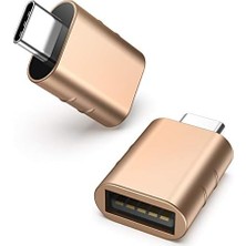 Yake Store USB C - USB Adaptör  USB C Fiş USB 3 Soket Adaptör iPhone 15 Pro Max iMac iPad Mini/pro 2021 MacBook Pro Air 2023 ve Diğer Tip C Cihazlar ile Uyumlu, Altın