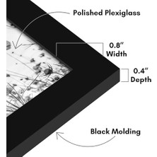 5x5 Picture Frame With Polished Plexiglass - Set Of 12 - Signature Collection - Picture Frames With Engineered Wood - Square Frame For Tabletop And Wall Display - Black